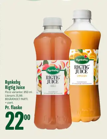 Min Købmand Rynkeby rigtig juice tilbud