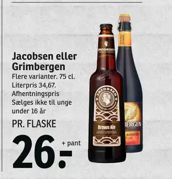 SPAR Jacobsen eller grimbergen tilbud