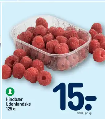 REMA 1000 Hindbær udenlandske 125 g tilbud