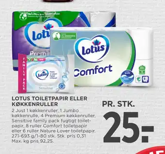 MENY Lotus toiletpapir eller køkkenruller tilbud