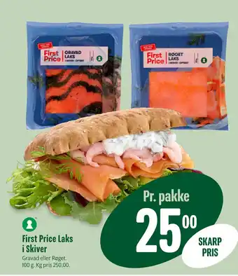 Min Købmand First price laks i skiver tilbud