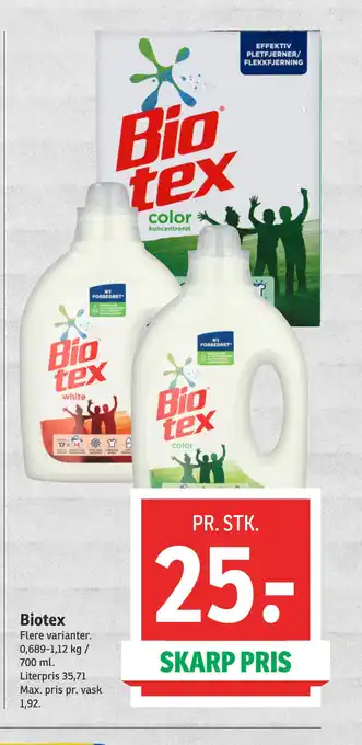 SPAR Biotex tilbud