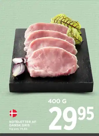 MENY Koteletter af dansk gris tilbud