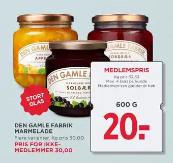 MENY Den gamle fabrik marmelade tilbud