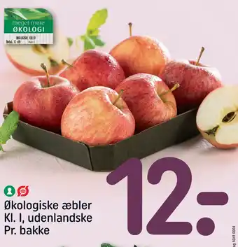 REMA 1000 Økologiske æbler kl. i, udenlandske pr. bakke tilbud