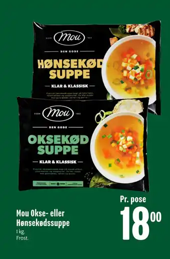 Min Købmand Mou okse- eller hønsekødssuppe tilbud