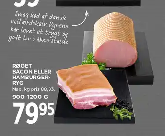 MENY Røget bacon eller hamburgerryg tilbud