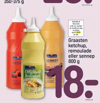 REMA 1000 Graasten ketchup, remoulade eller sennep tilbud