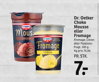 SPAR Dr. oetker choko mousse eller fromage tilbud