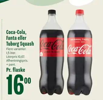 Min Købmand Coca-cola, fanta eller tuborg squash tilbud