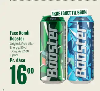 Min Købmand Faxe kondi booster tilbud
