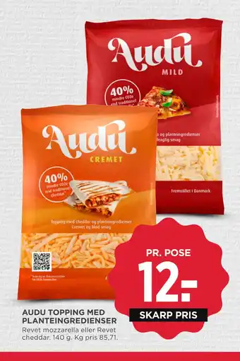MENY Audu topping med planteingredienser tilbud