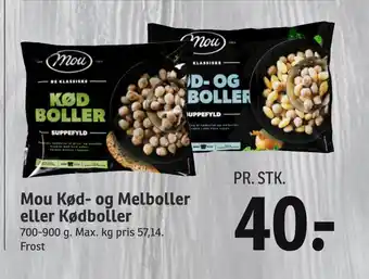 SPAR Mou kød- og melboller eller kødboller tilbud