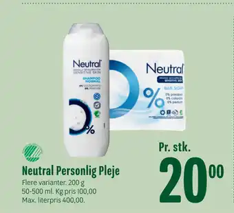 Min Købmand Neutral personlig pleje tilbud