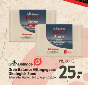 SPAR Grøn balance øllingegaard økologisk smør tilbud