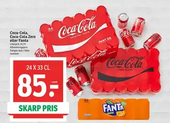 SPAR Coca-cola, coca-cola zero eller fanta tilbud