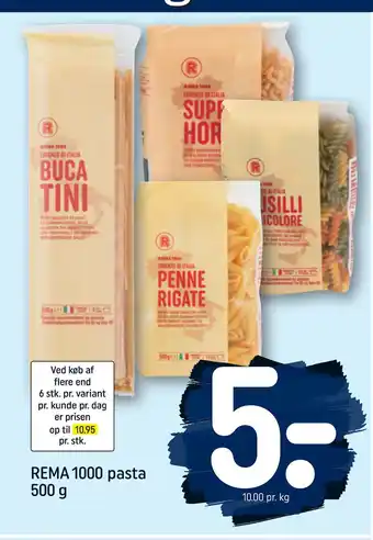 REMA 1000 Rema 1000 pasta 500 g tilbud