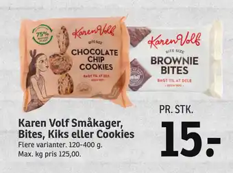 SPAR Karen volf småkager, bites, kiks eller cookies tilbud