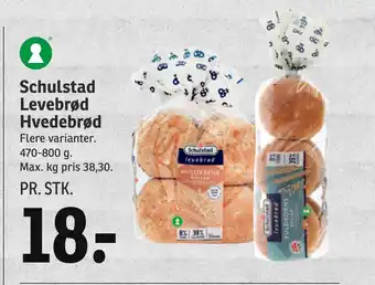SPAR Schulstad levebrød hvedebrød tilbud