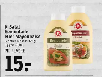 SPAR K-salat remoulade eller mayonnaise tilbud