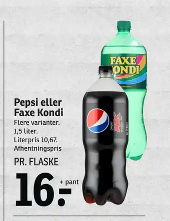 SPAR Pepsi eller faxe kondi tilbud