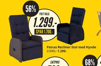 Patras recliner stol med hynde