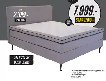 My Home Småland scalo kontinentalseng 140 x 210 tilbud
