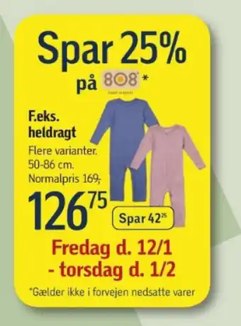 Føtex F.eks. heldragt tilbud