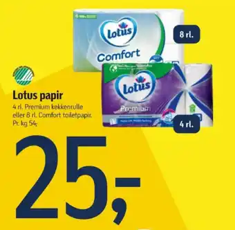 Føtex Lotus papir tilbud