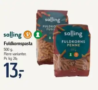 Føtex Fuldkornspasta tilbud