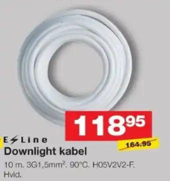 Bauhaus Downlight kabel tilbud