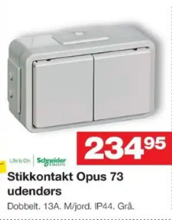 Stikkontakt Opus 73 udendørs