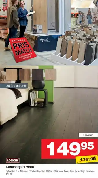 Bauhaus Laminatgulv Vinto tilbud