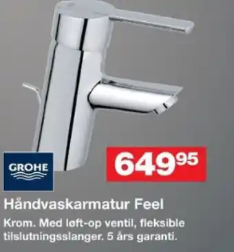 Bauhaus Håndvaskarmatur Feel tilbud