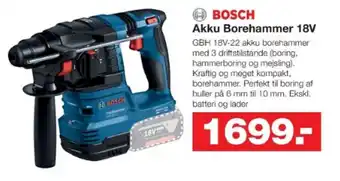 Bauhaus Akku Borehammer 18V tilbud
