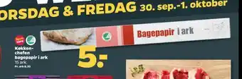 Netto Køkken chefen bagepapir i ark tilbud
