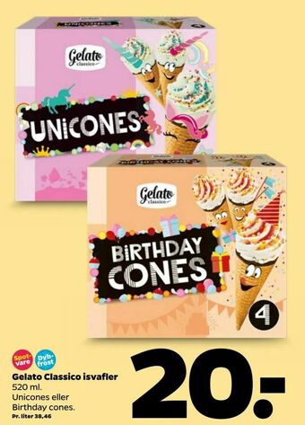 Netto Gelato Classico isvafler tilbud