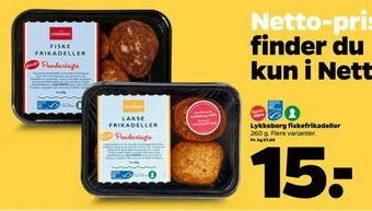Netto Lykkeberg fiskefrikadeller tilbud