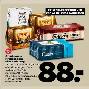 Netto Grimbergen, Kronenbourg eller Carlsberg tilbud