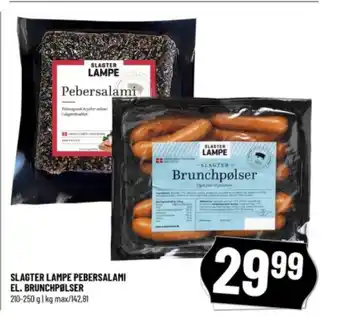 Løvbjerg SLAGTER LAMPE PEBERSALAMI EL. BRUNCHPØLSER tilbud