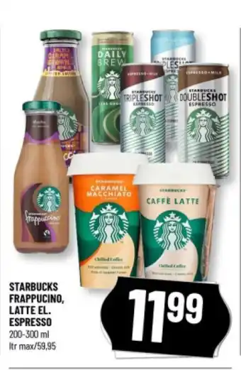 Løvbjerg STARBUCKS FRAPPUCINO, LATTE EL. ESPRESSO tilbud