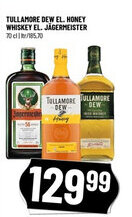 Løvbjerg TULLAMORE DEW EL. HONEY WHISKEY EL. JÄGERMEISTER tilbud