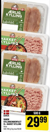 Løvbjerg DANSK KYLLINGEINDERFILET EL. HAKKET KYLLING tilbud