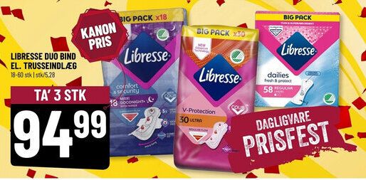 Løvbjerg LIBRESSE DUO BIND EL. TRUSSEINDLÆG tilbud