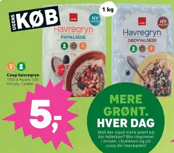 Coop.dk Coop havregryn tilbud