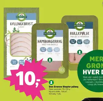 Den Grønne Slagter pålæg