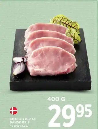 MENY KOTELETTER AF DANSK GRIS tilbud