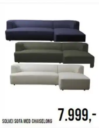 Ilva SOLVEI SOFA MED CHAISELONG tilbud
