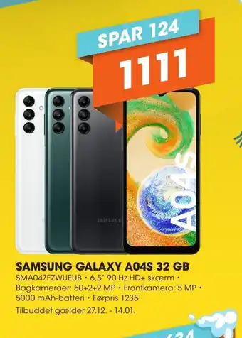 Expert SAMSUNG GALAXY A04S 32 GB tilbud