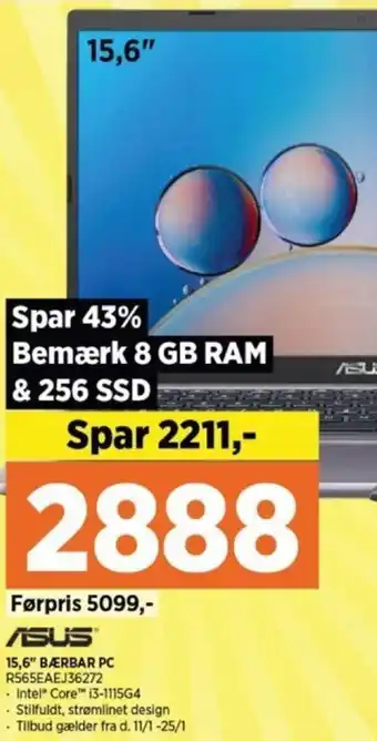 Power 15,6" BÆRBAR PC R565EAEJ36272 tilbud